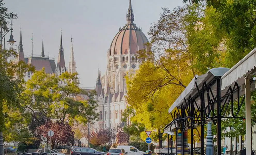 View of Hungarian Parliament building, Hungary