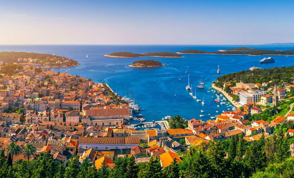 A bird's-eye view of the sunny coast - Croatian islands