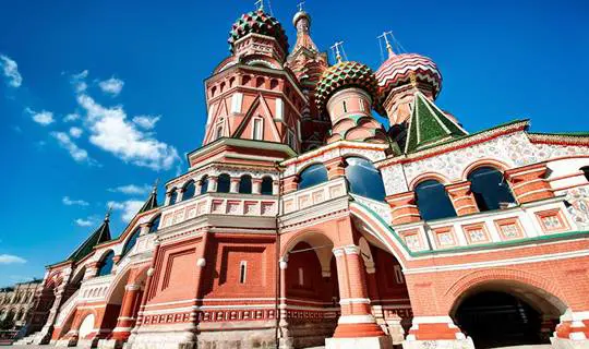 Low angle St. Basil's Cathedral, Russia