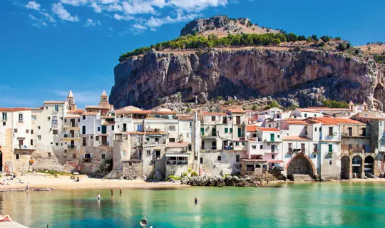A stunning view of Cefalù on the coast of Sicily