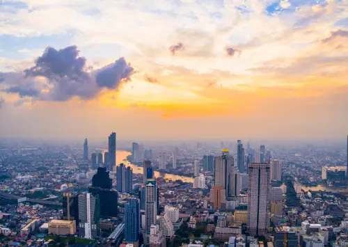 Aerial view of Bangkok